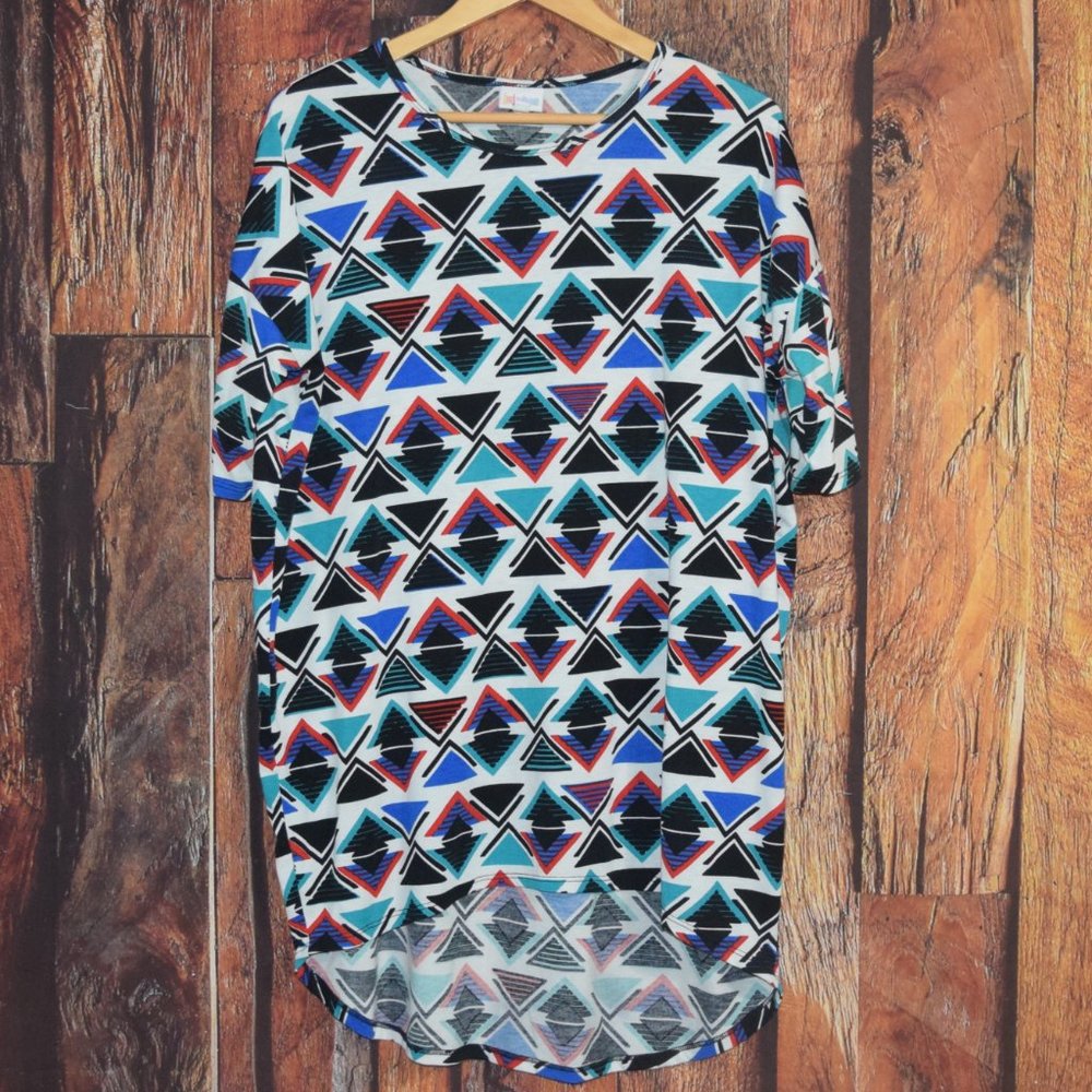 LULAROE Women's Sz M Patterned Tunic Blouse - Great Condition - Picture 4 of 7